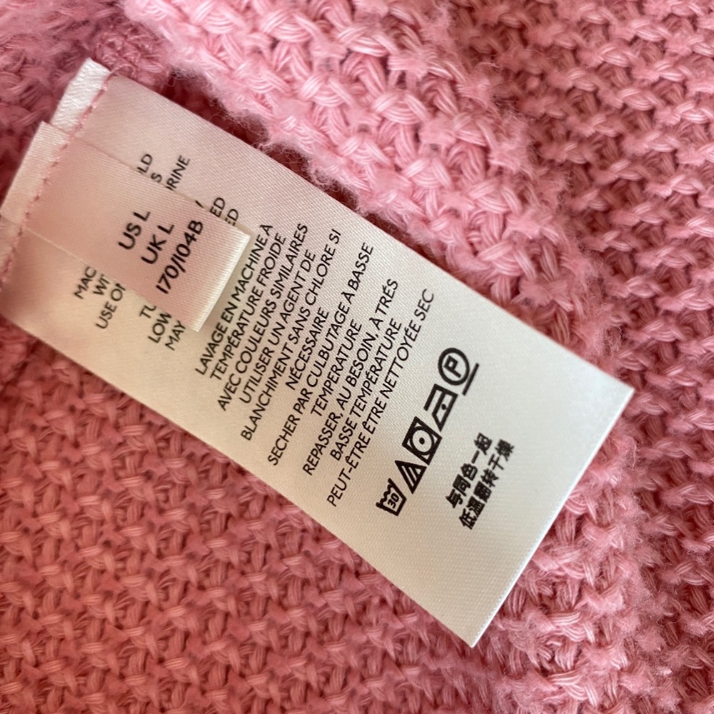 NWT FREE PEOPLE She's a Keeper Mock Neck Top Faded Coral Pink Large L - Picture 7 of 12